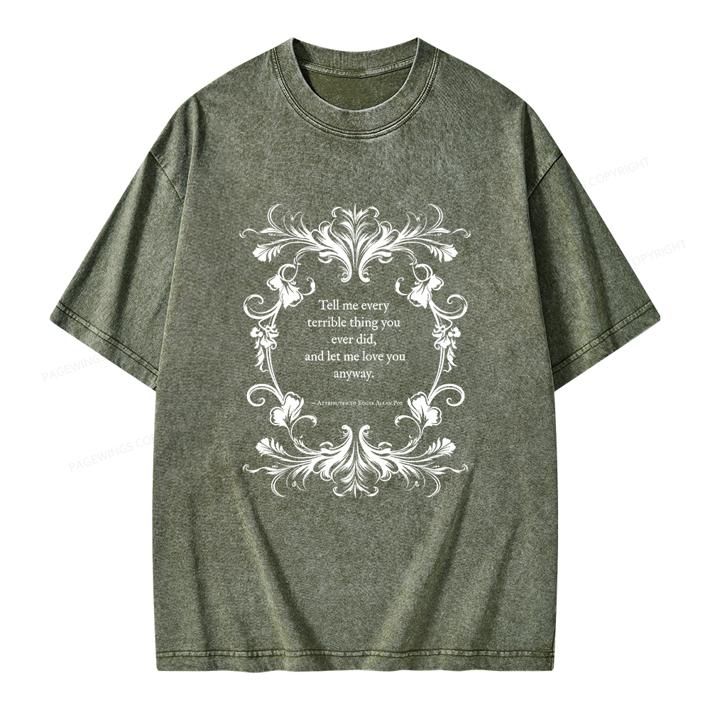 Pagewings Love Quote Unisex Washed T-shirt