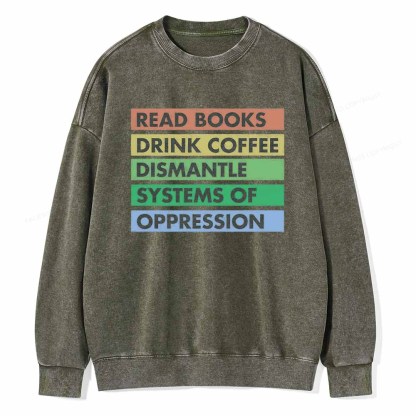 Pagewings Read Books T-Shirt Unisex Washed Sweatshirt