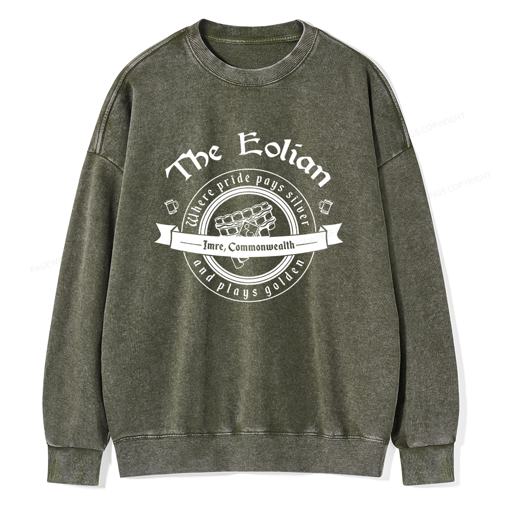 Pagewings Eolian Bar Unisex Washed Sweatshirt