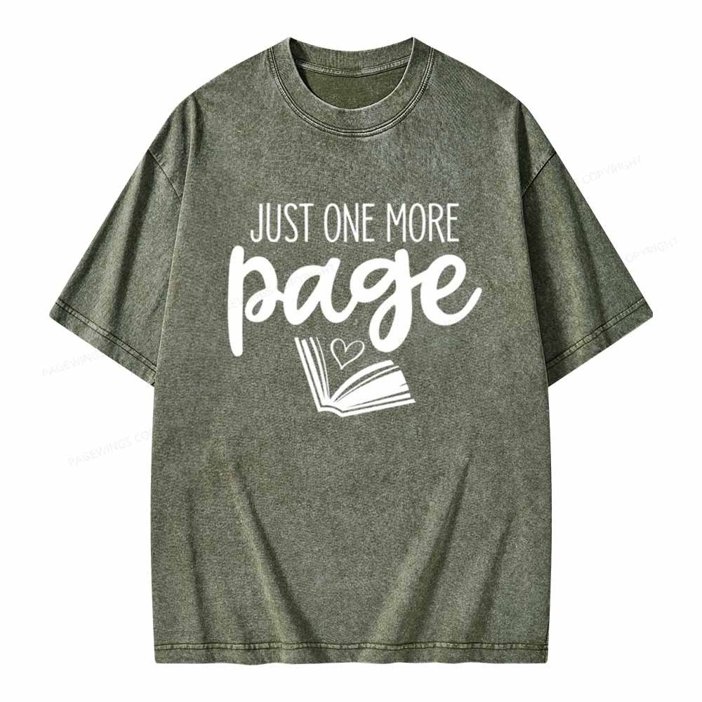 Pagewings Just One More Page Unisex Tee Unisex Washed T-shirt