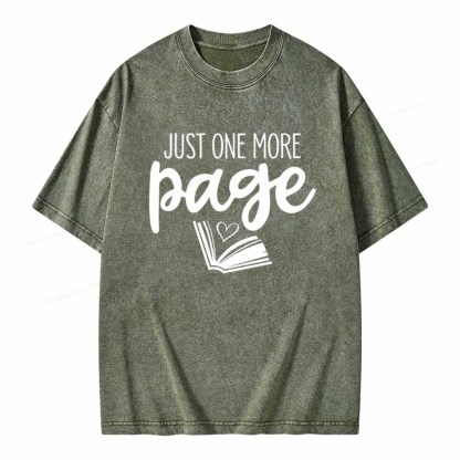 Pagewings Just One More Page Unisex Tee Unisex Washed T-shirt
