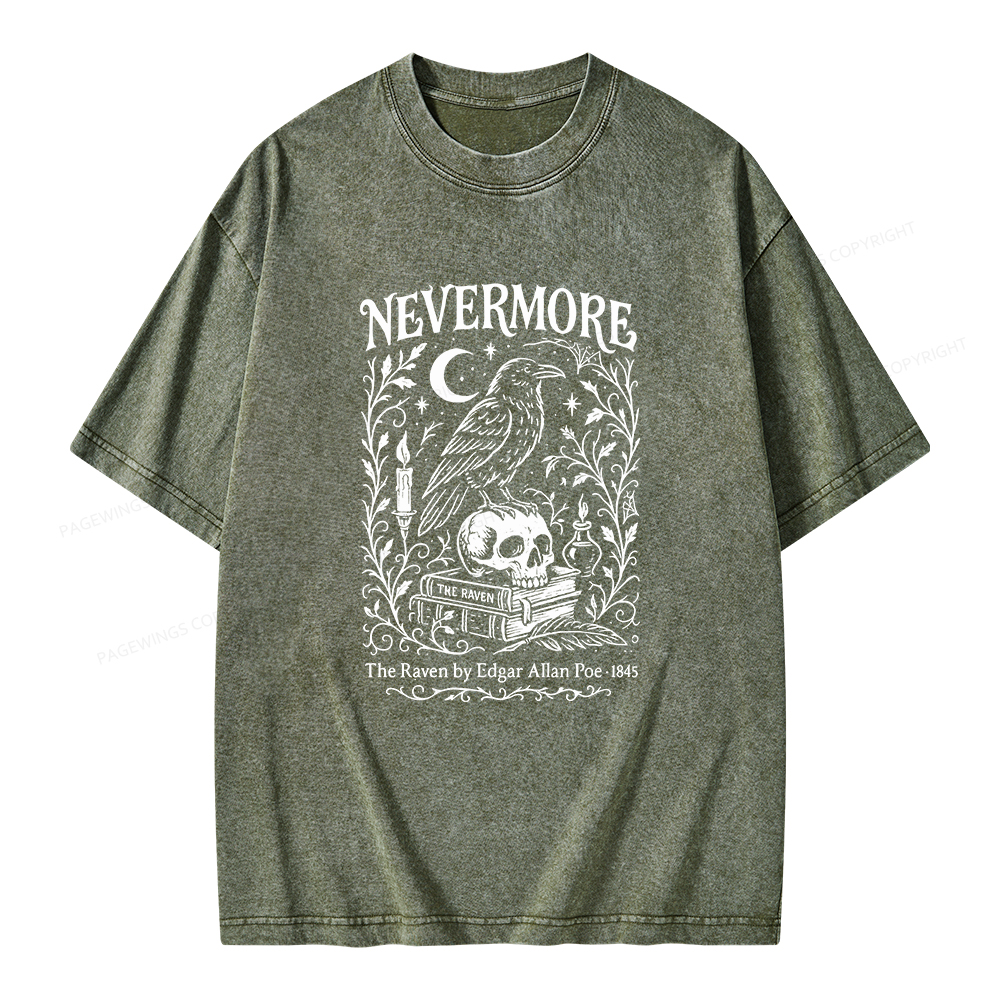 Pagewings Nevermore Unisex Washed T-shirt