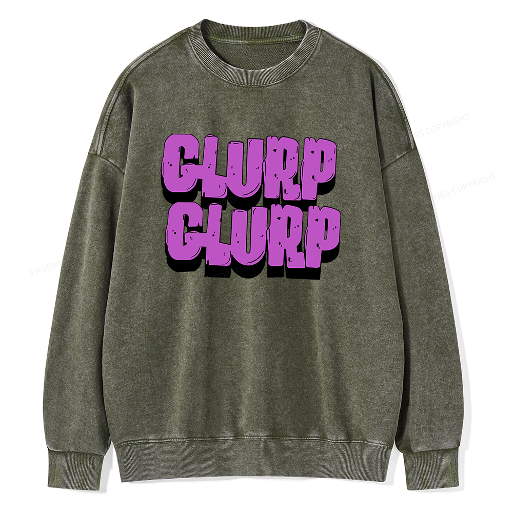 Pagewings Glurp Glurp Unisex Washed Sweatshirt