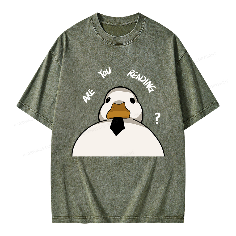 Pagewings Are You Reading Unisex Washed T-shirt