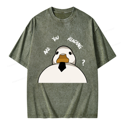 Pagewings Are You Reading Unisex Washed T-shirt