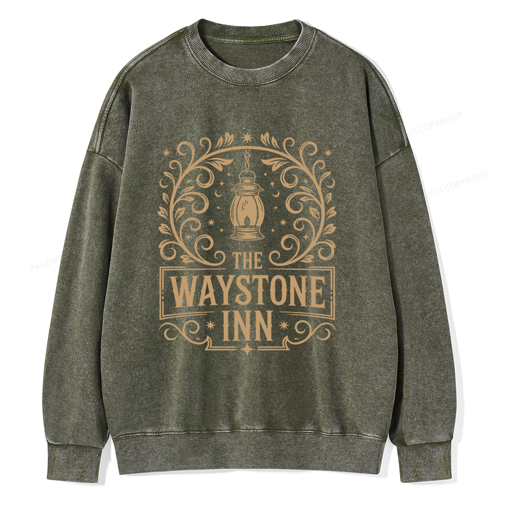 Pagewings The Waystone Inn Unisex Washed Sweatshirt