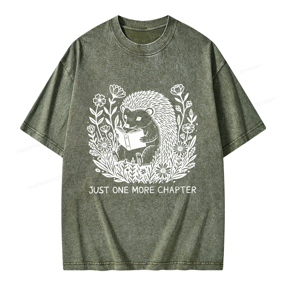 Pagewings Just One More Chapter Unisex Washed T-shirt