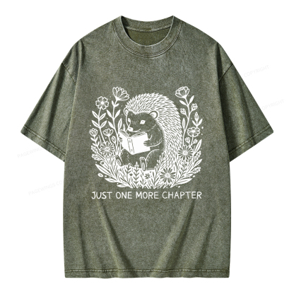 Pagewings Just One More Chapter Unisex Washed T-shirt