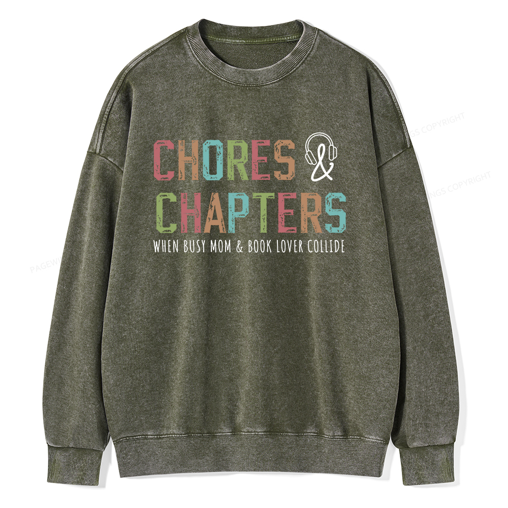 Pagewings Audiobook Lover Unisex Washed Sweatshirt