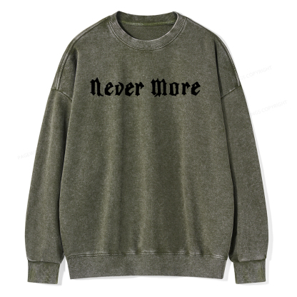 Pagewings Never More Unisex Washed Sweatshirt