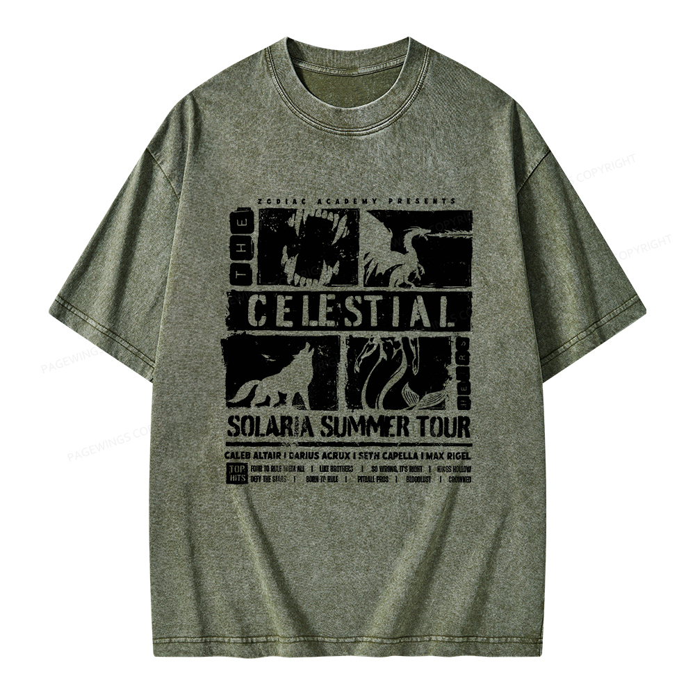 Pagewings The Celestial Heirs Unisex Washed T-shirt