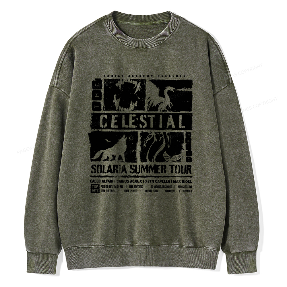 Pagewings The Celestial Heirs Unisex Washed Sweatshirt