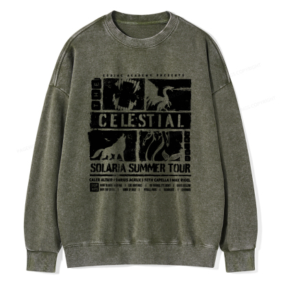 Pagewings The Celestial Heirs Unisex Washed Sweatshirt