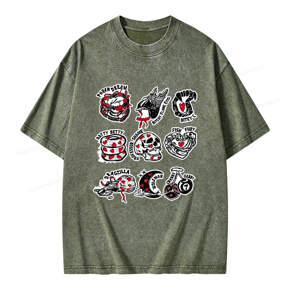 Pagewings Fantasy Bookish Unisex Washed T-shirt