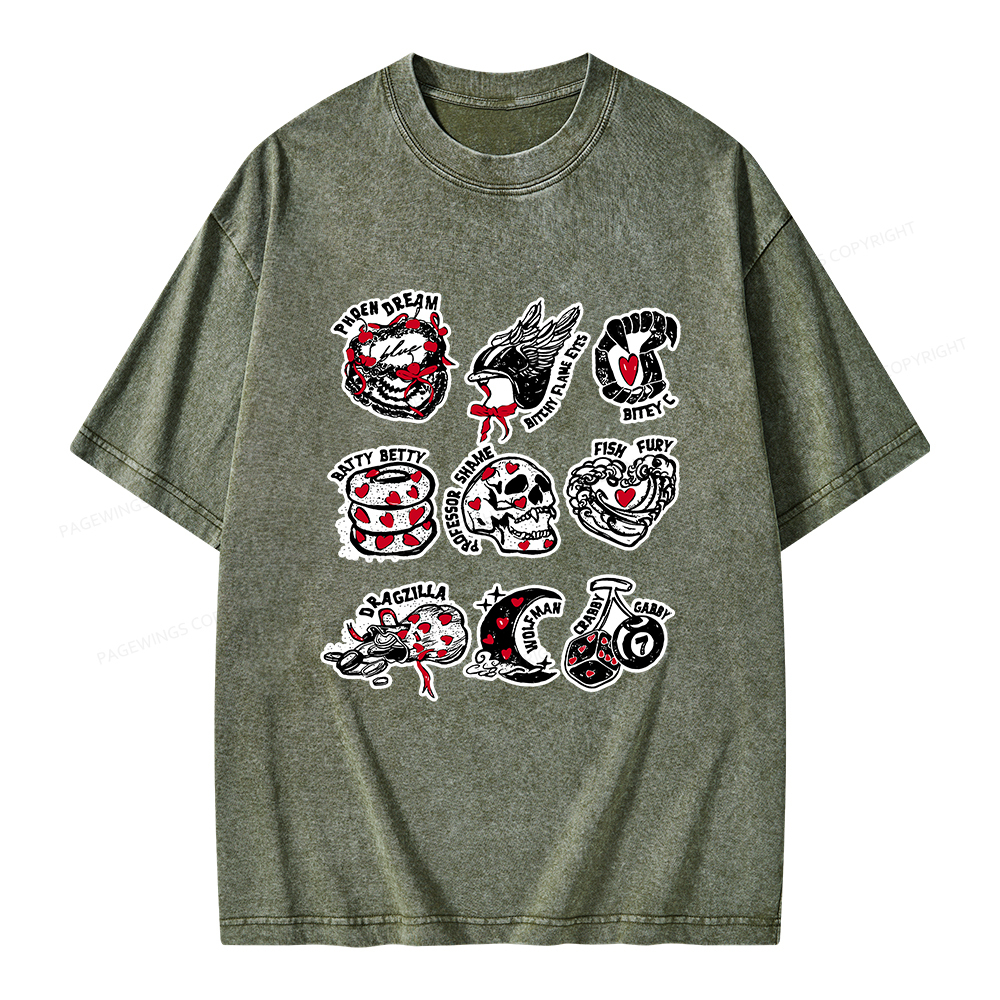 Pagewings Fantasy Bookish Unisex Washed T-shirt