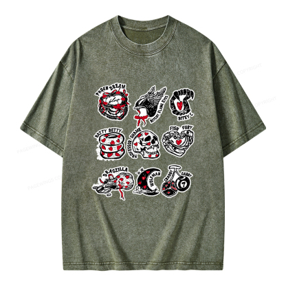 Pagewings Fantasy Bookish Unisex Washed T-shirt