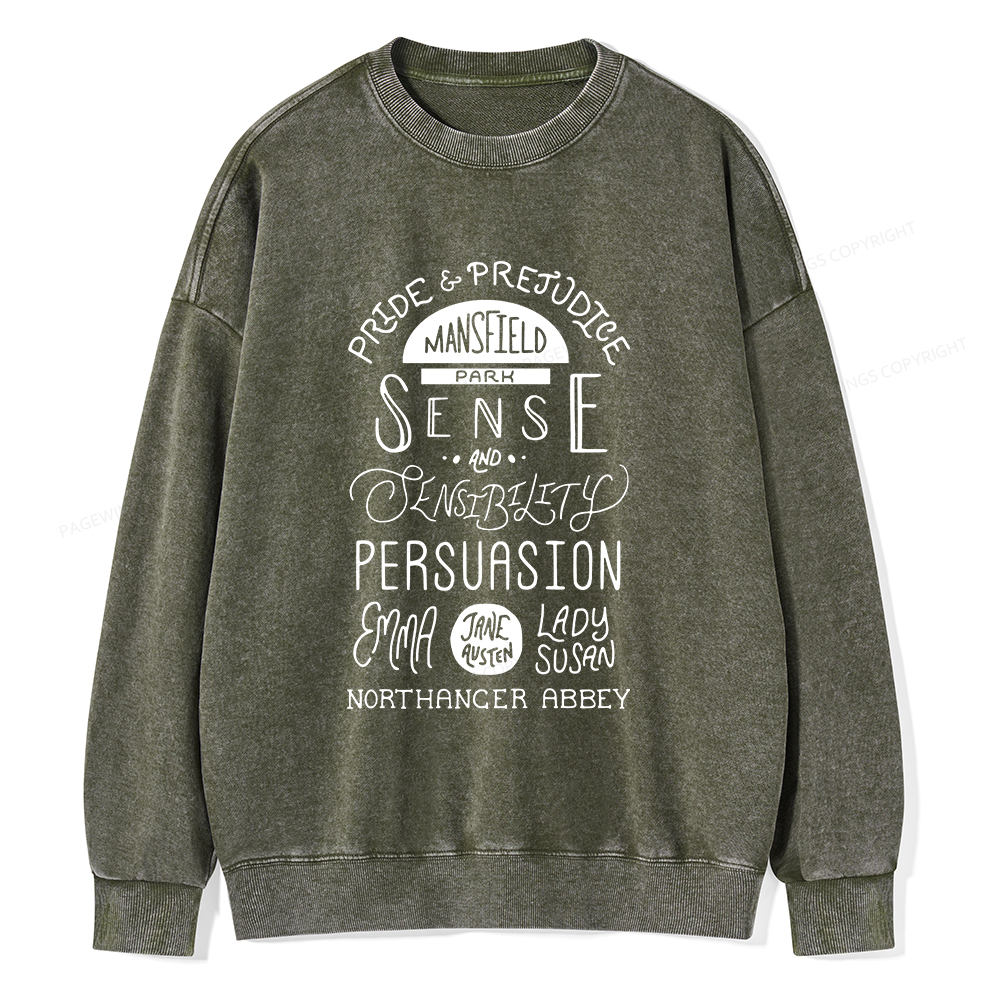 Pagewings By A Lady Unisex Washed Sweatshirt