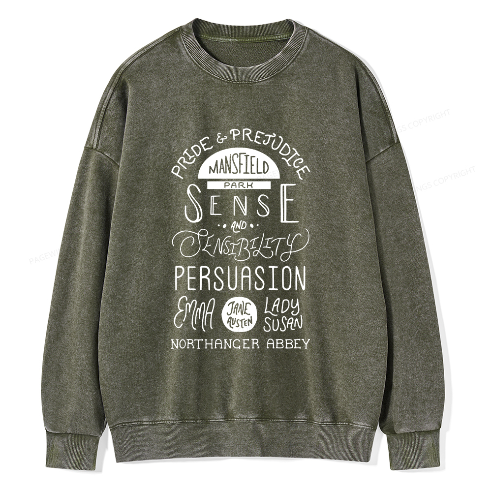 Pagewings By A Lady Unisex Washed Sweatshirt