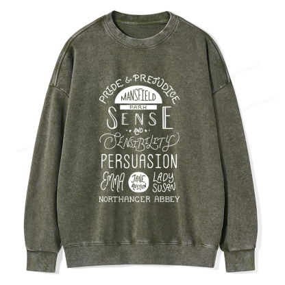 Pagewings By A Lady Unisex Washed Sweatshirt