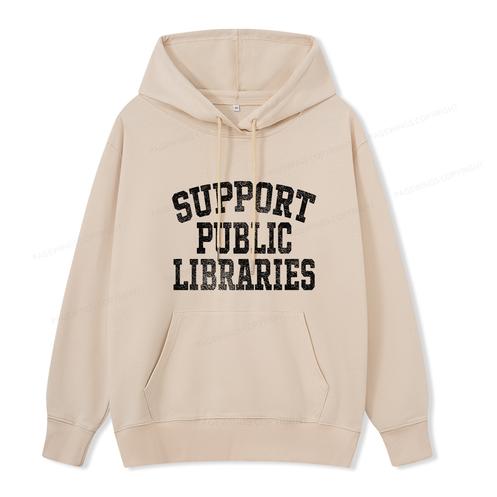 Pagewings Support Public Libraries Unisex Classic Hoodie