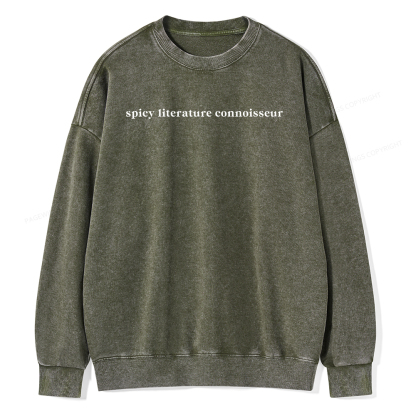 Pagewings Spicy Literature Connoisseur Unisex Washed Sweatshirt