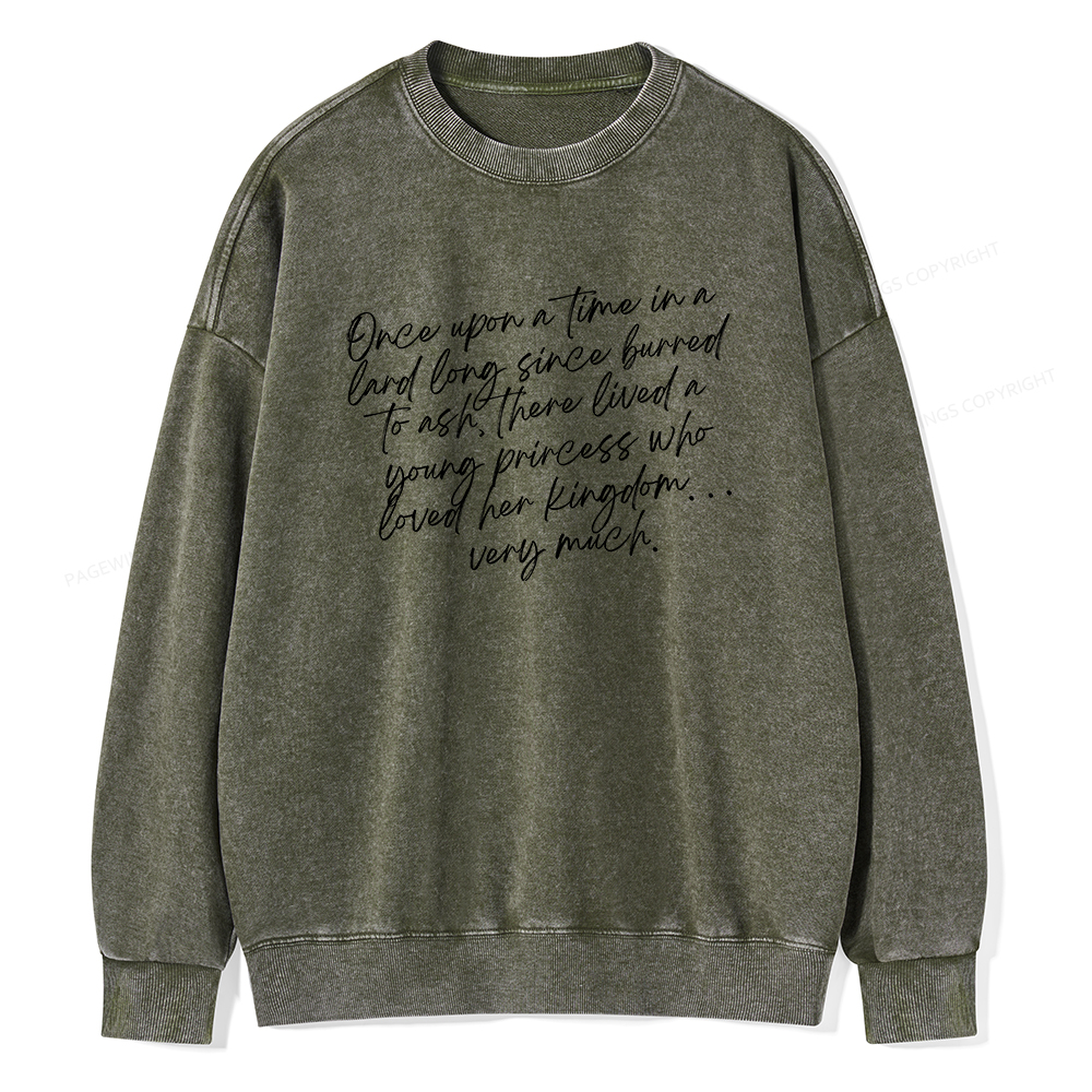 Pagewings Once Upon A Time Unisex Washed Sweatshirt