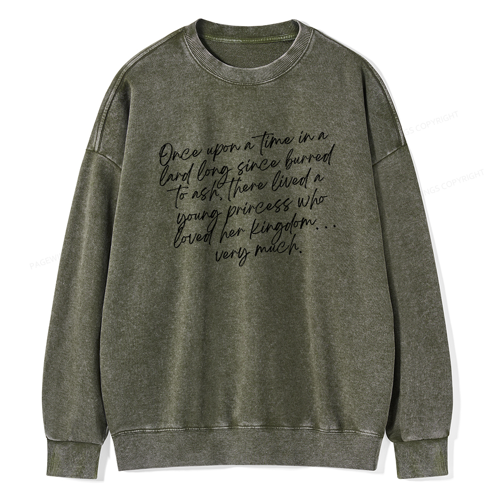 Pagewings Once Upon A Time Unisex Washed Sweatshirt
