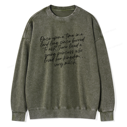 Pagewings Once Upon A Time Unisex Washed Sweatshirt