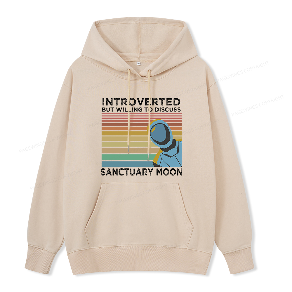 Pagewings Introverted But Willing to Discuss Sanctuary Moon Unisex Classic Hoodie