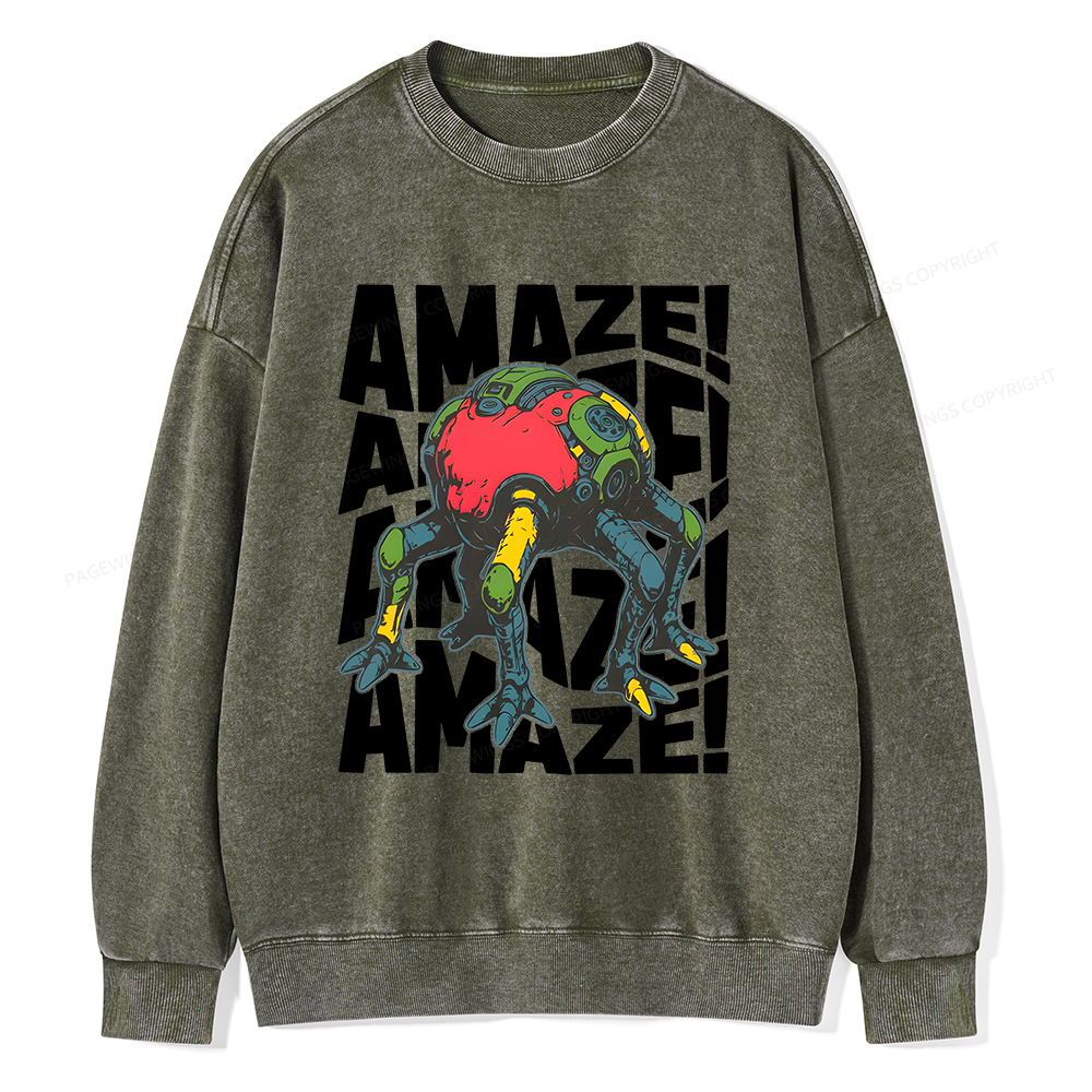 Pagewings Amaze Unisex Washed Sweatshirt