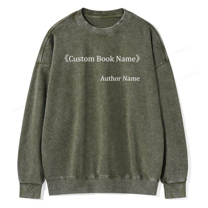 Pagewings Personalized Book Name Unisex Washed Sweatshirt