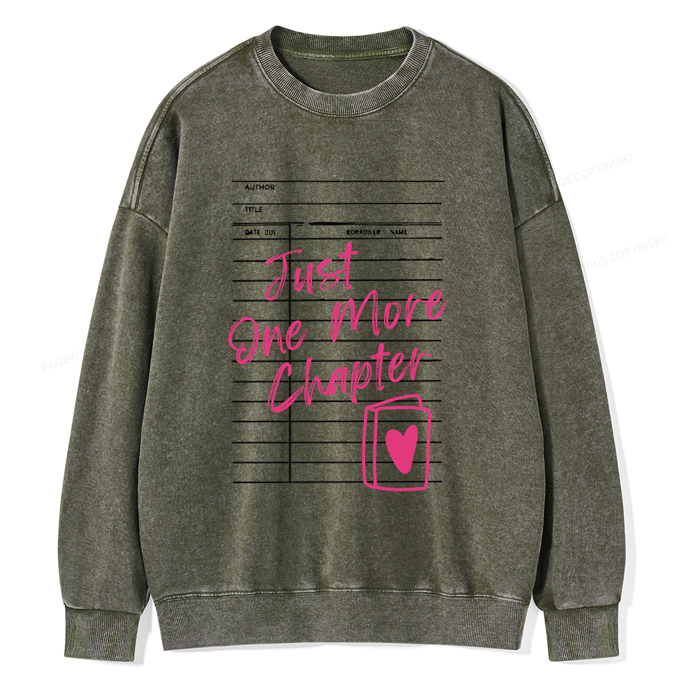 Pagewings One More Chapter Unisex Washed Sweatshirt