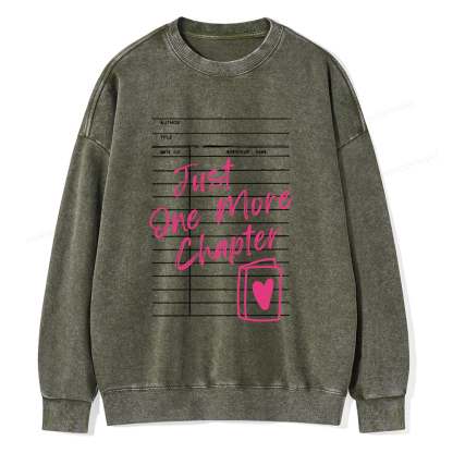Pagewings One More Chapter Unisex Washed Sweatshirt