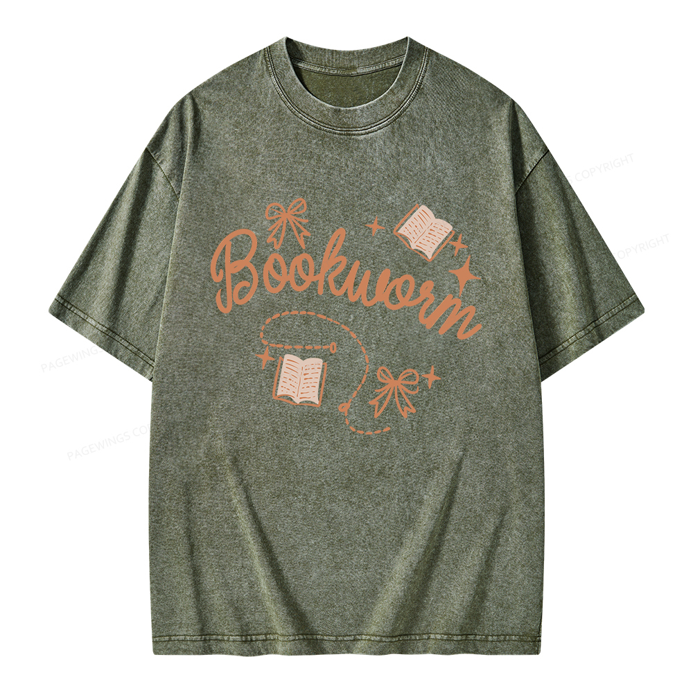 Pagewings Bookworm Unisex Washed T-shirt