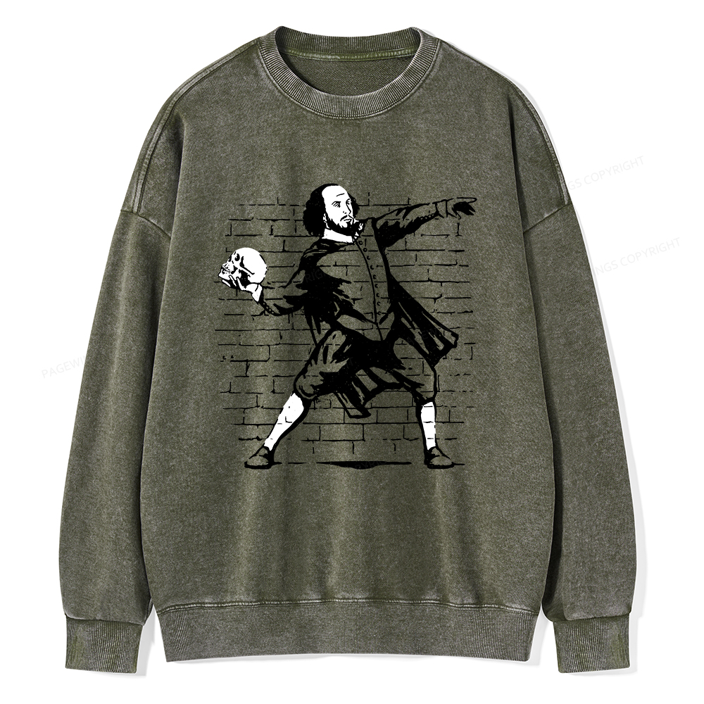 Pagewings The Poet Unisex Washed Sweatshirt