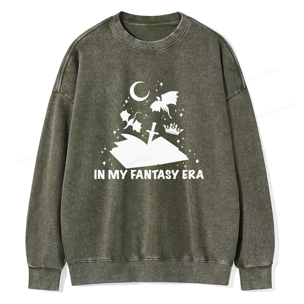 Pagewings In My Fantasy Era Unisex Washed Sweatshirt