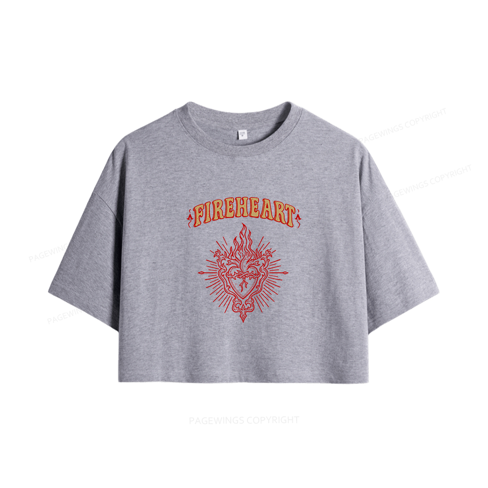 Pagewings Fireheart Women Crop Tops
