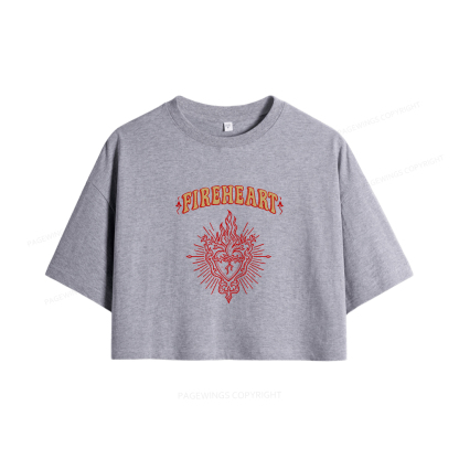 Pagewings Fireheart Women Crop Tops