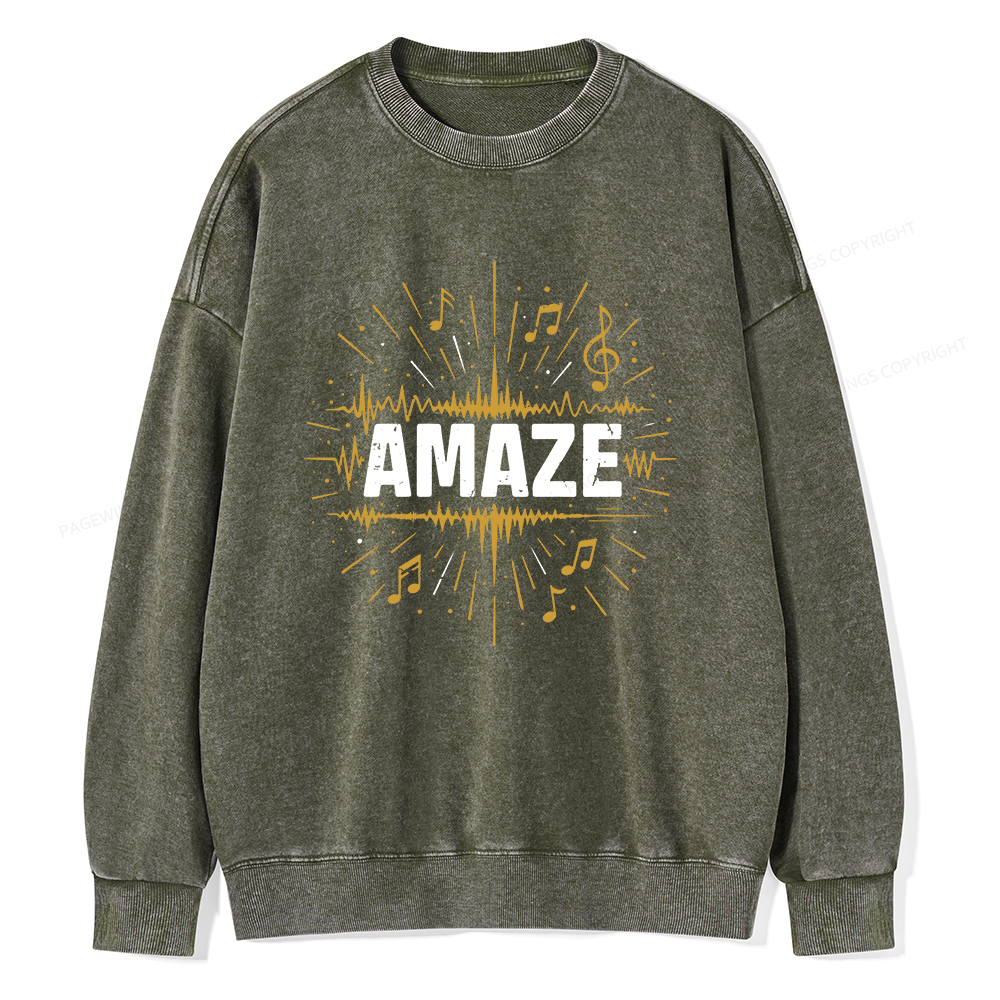 Pagewings Amaze Unisex Washed Sweatshirt