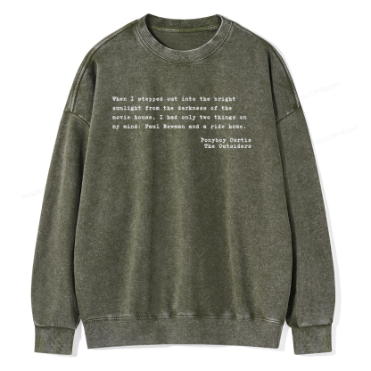 Pagewings When I Stepped Out Into The Bright Unisex Washed Sweatshirt