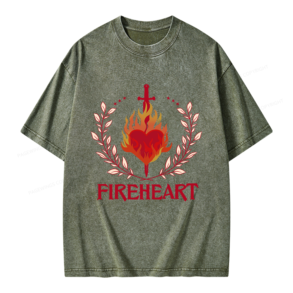 Pagewings Fireheart Unisex Washed T-shirt