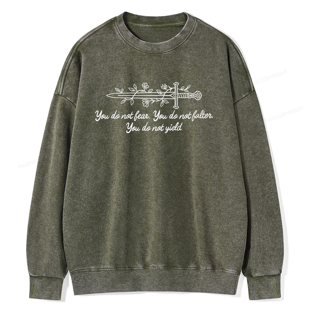 Pagewings You Do not Yield Unisex Washed Sweatshirt
