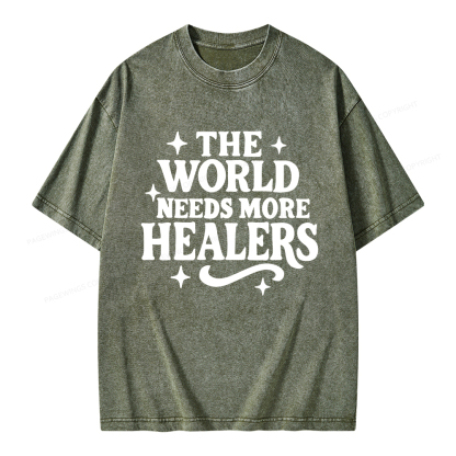 Pagewings The World Needs More Healers Unisex Washed T-shirt