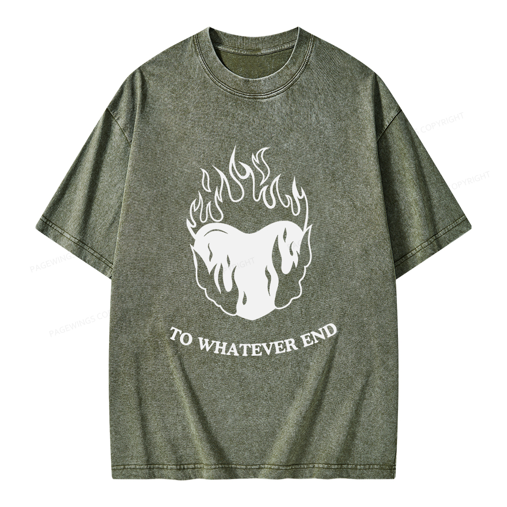 Pagewings Fireheart Unisex Washed T-shirt