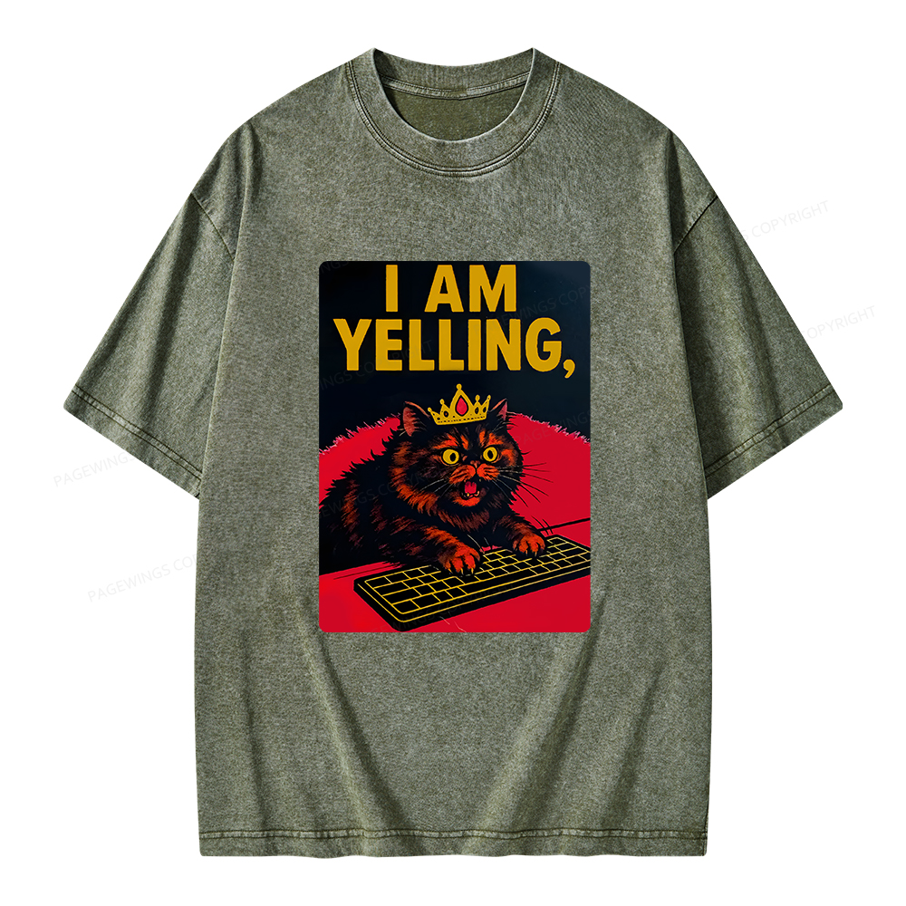 Pagewings I Am Yelling Unisex Washed T-shirt