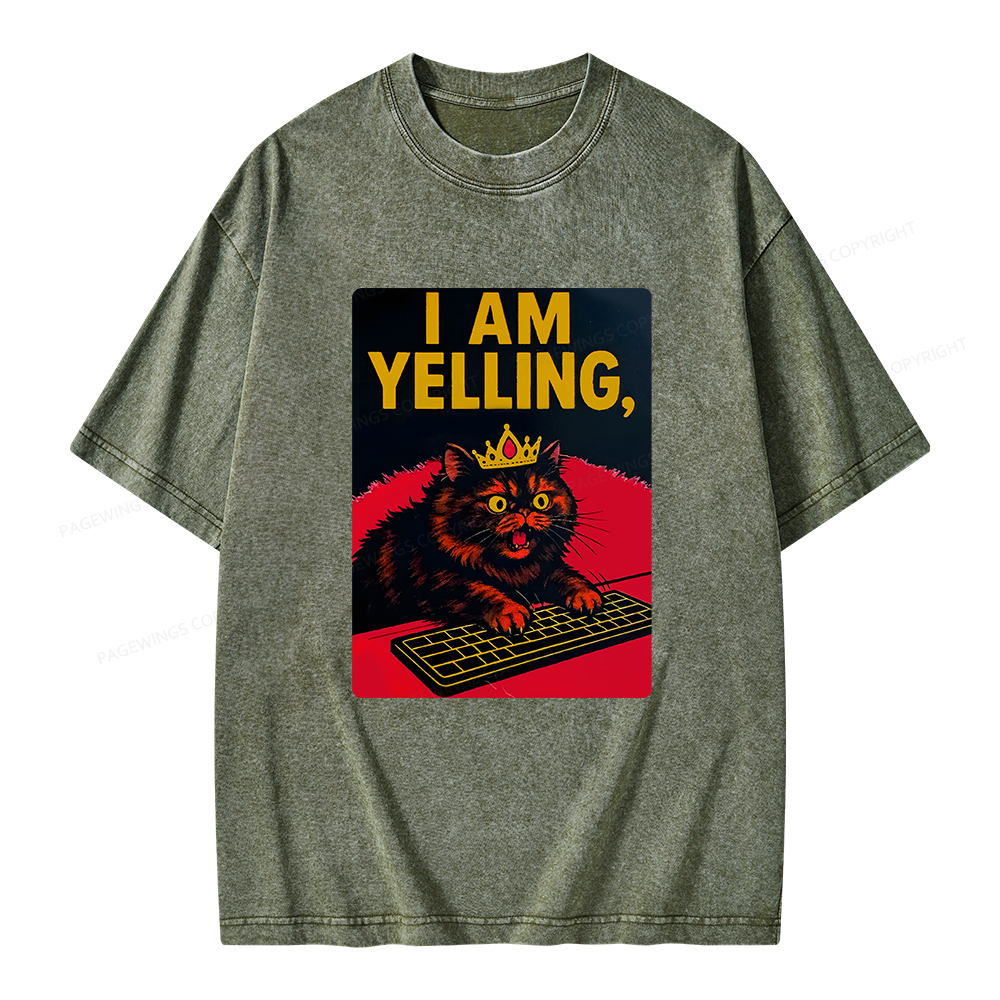 Pagewings I Am Yelling Unisex Washed T-shirt