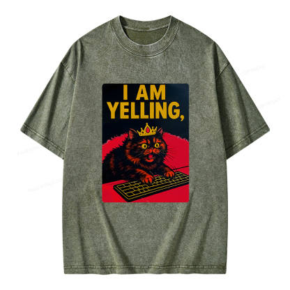 Pagewings I Am Yelling Unisex Washed T-shirt