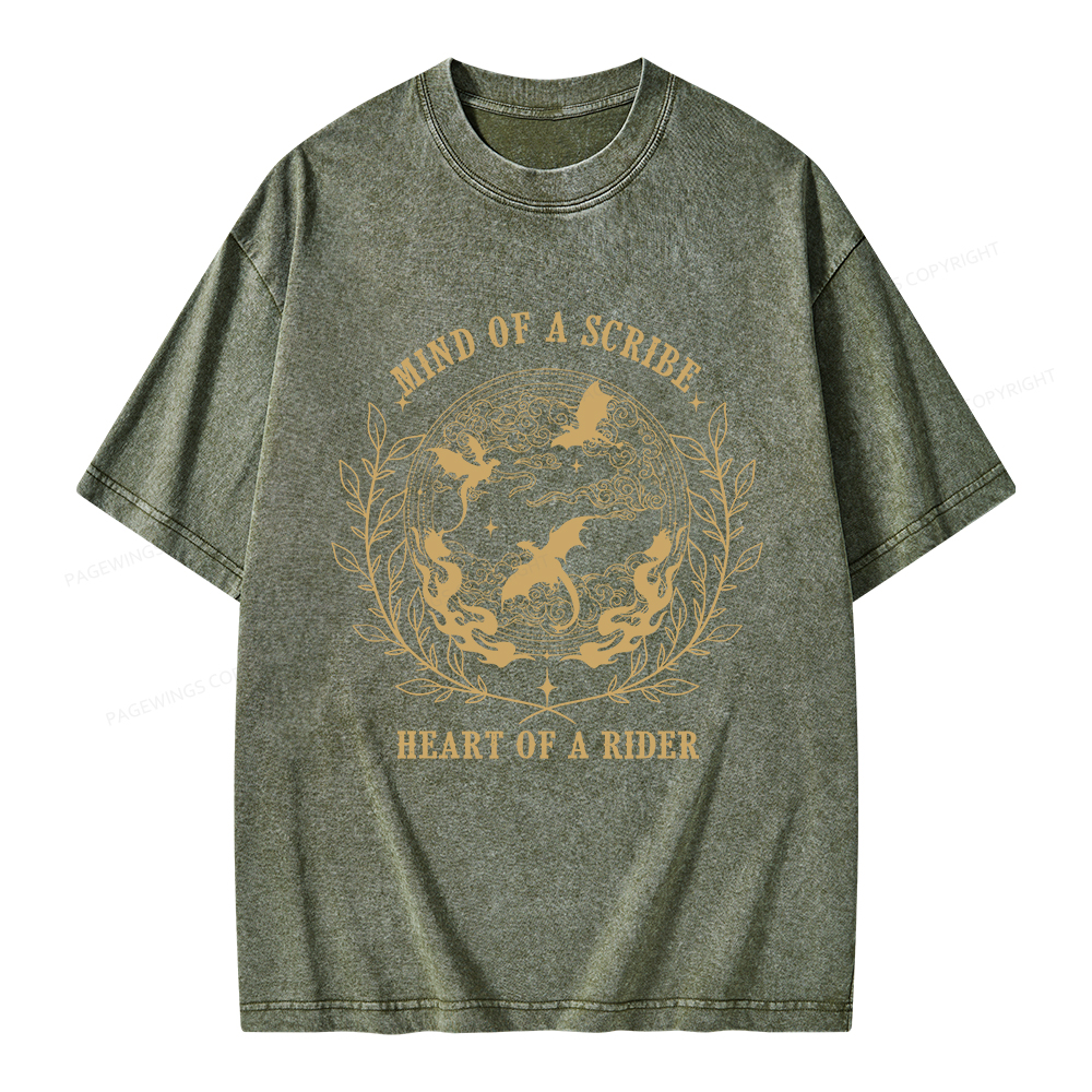 Pagewings Heart Of A Rider Unisex Washed T-shirt