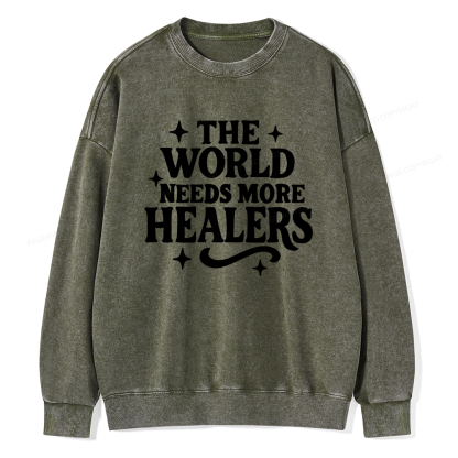 Pagewings Nurse Badge Reel Unisex Washed Sweatshirt