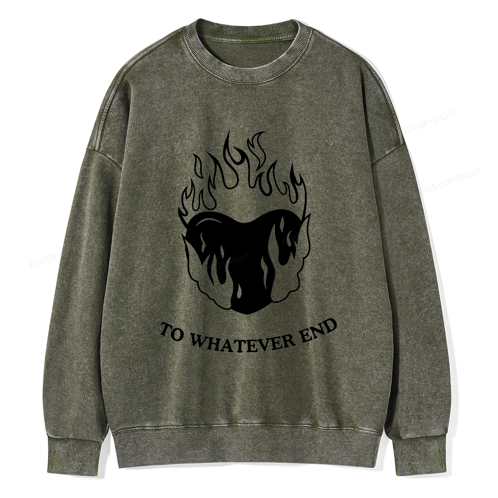 Pagewings Baby Tee Women Unisex Washed Sweatshirt